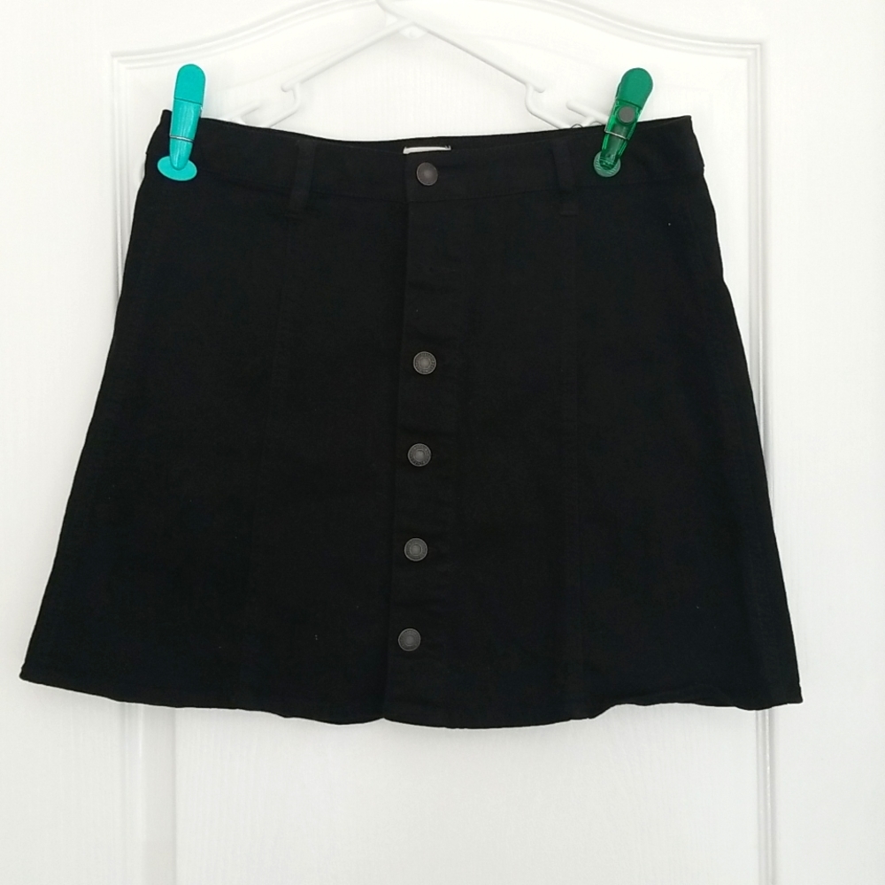 Black denim button down shirt size 12
